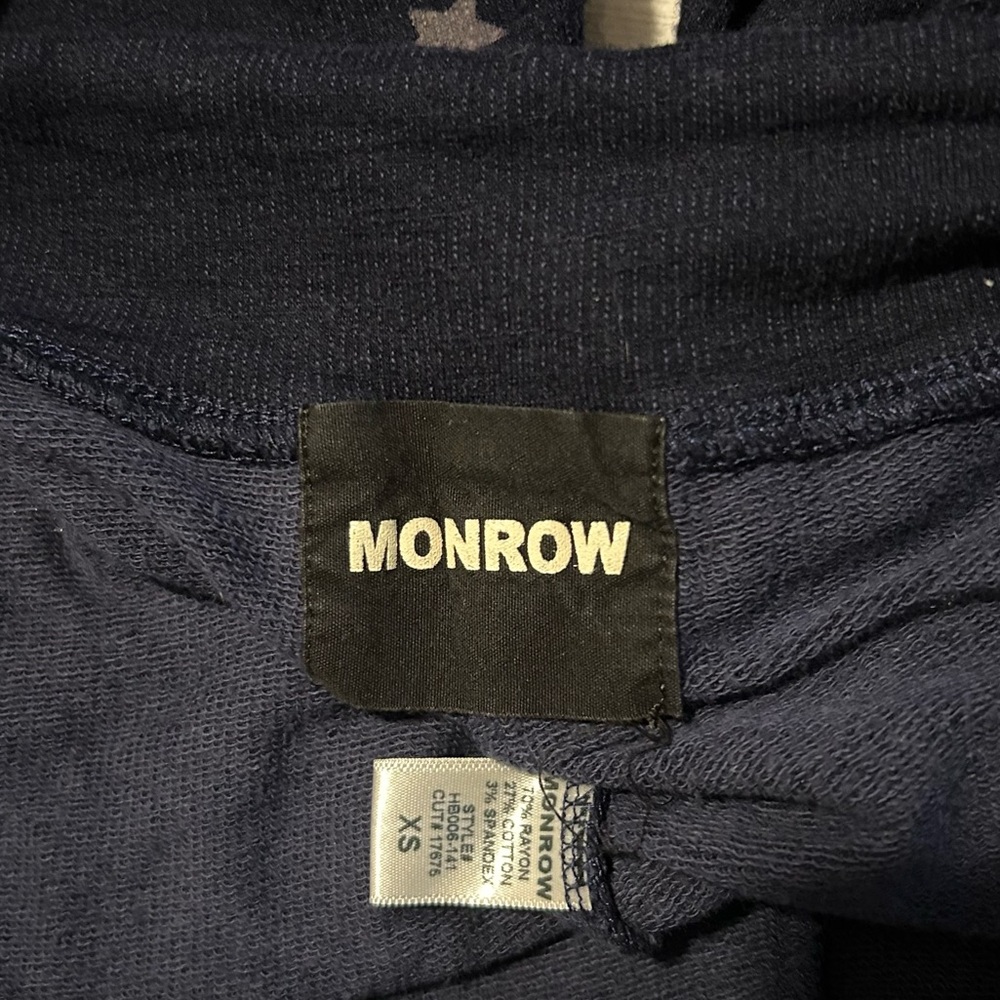 Monrow Vintage Stardust Knit Joggers Navy Silver XS - Picture 9 of 9